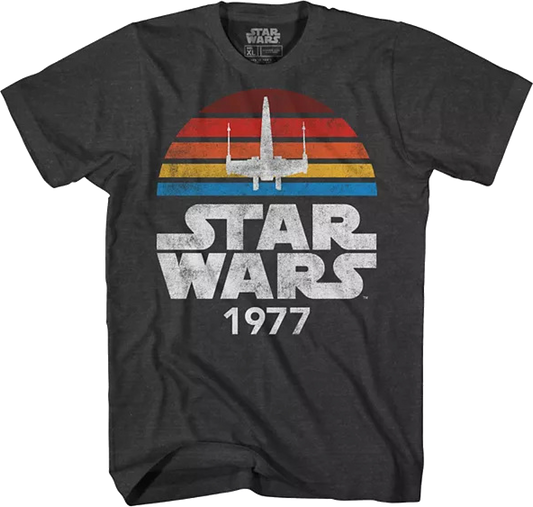 Charcoal 1977 X-Wing Star Wars T-Shirt