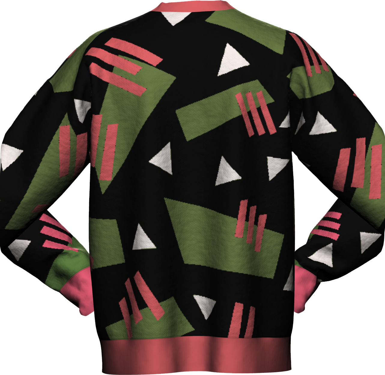 Retro 80s Shapes Knitted Sweater