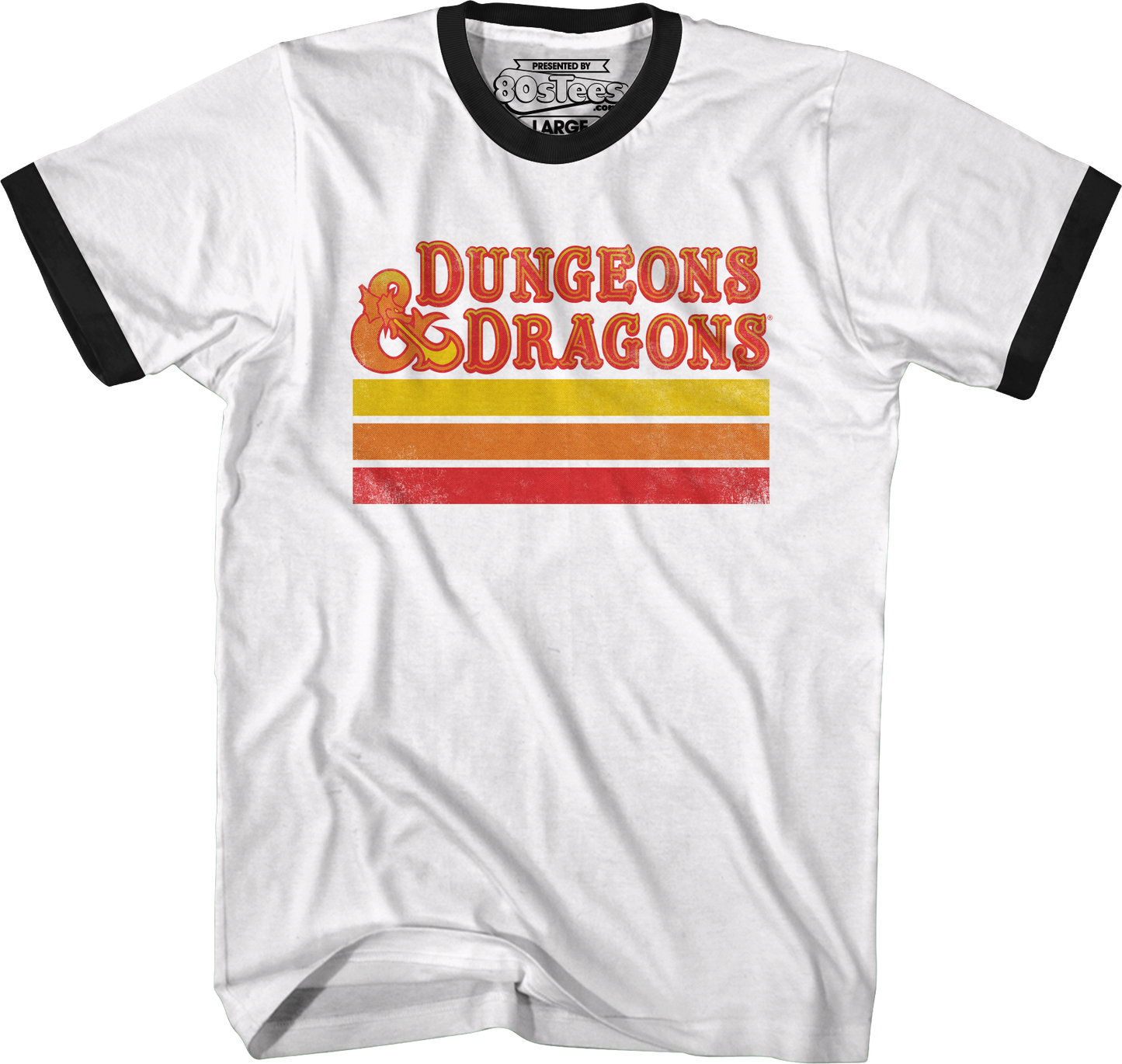 Retro Stripes Dungeons & Dragons Ringer Shirt