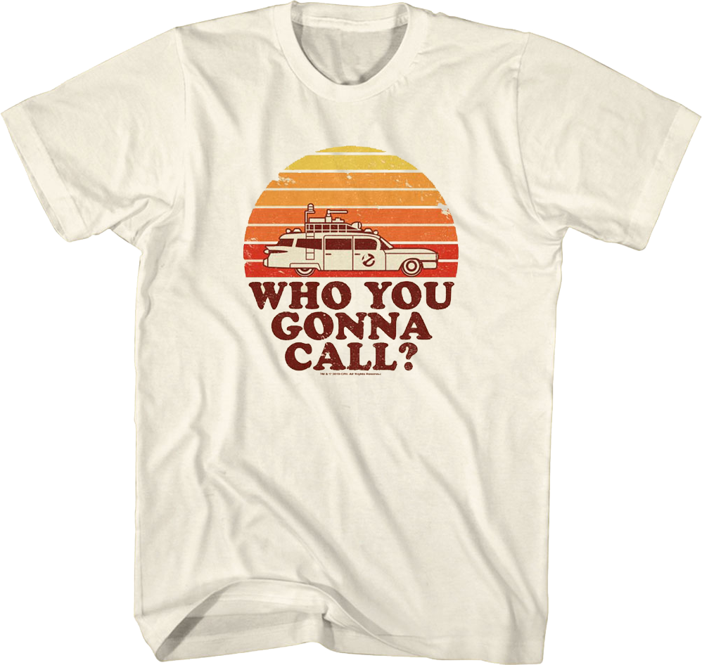 Retro Sunset Ghostbusters T-Shirt