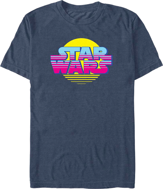 Retro Sunset Logo Star Wars T-Shirt