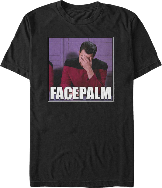 Riker Facepalm Star Trek The Next Generation T-Shirt