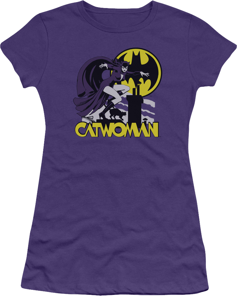 Ladies Rooftop Catwoman DC Comics Shirt