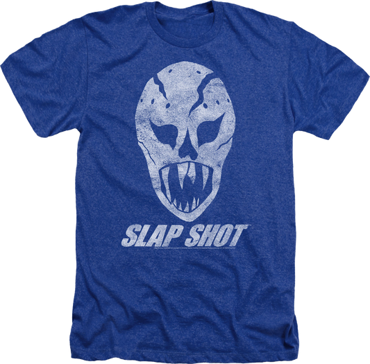 Royal Heather Goalie Mask Slap Shot T-Shirt