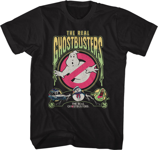 Slimed Collage Real Ghostbusters T-Shirt