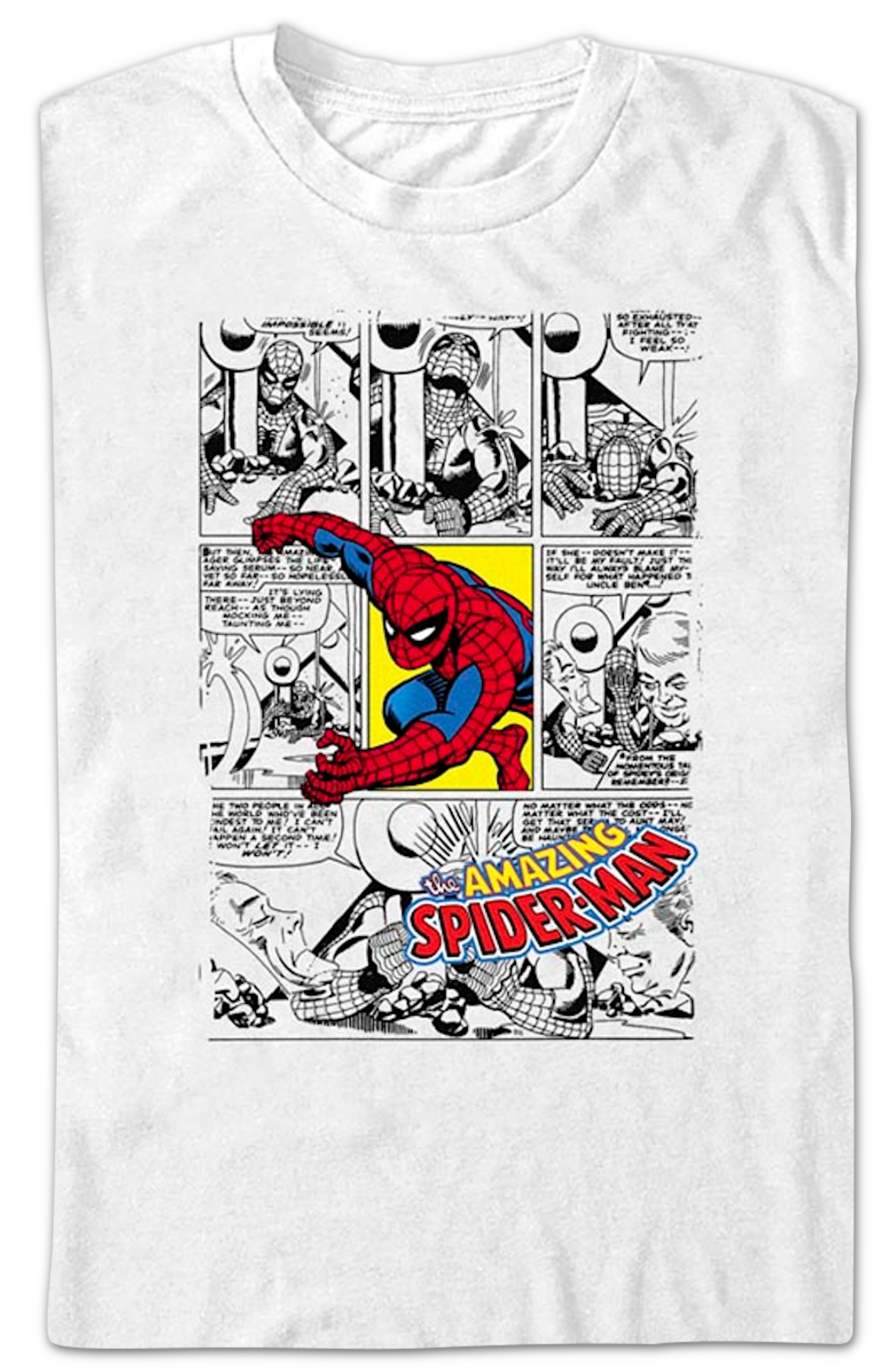 Spider-Man Comic Book Panels Marvel Comics T-Shirt