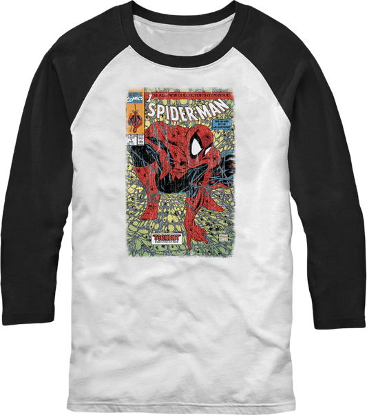 Spider-Man Torment Comic Cover Raglan Baseball Shirt