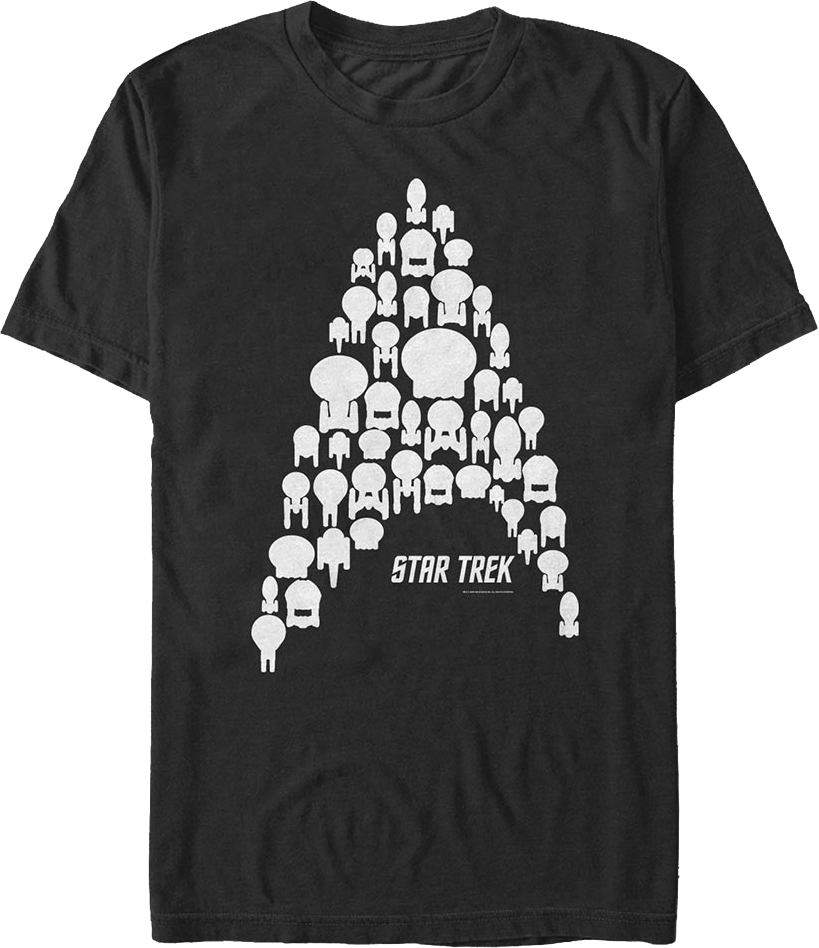 Starships Creating Starfleet Logo Star Trek T-Shirt