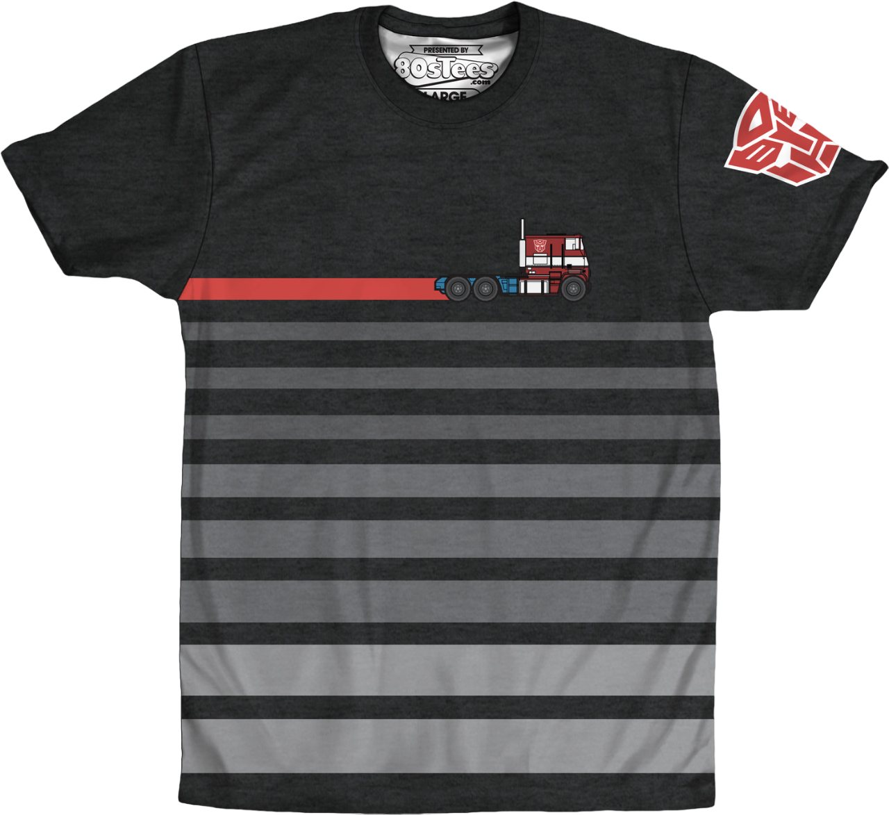 Sublimated Optimus Prime Stripe Transformers Shirt