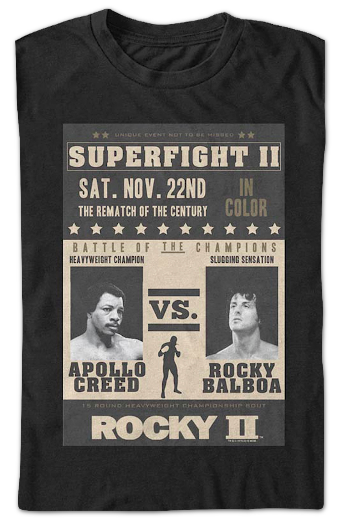 Superfight II Vintage Poster Rocky II T-Shirt