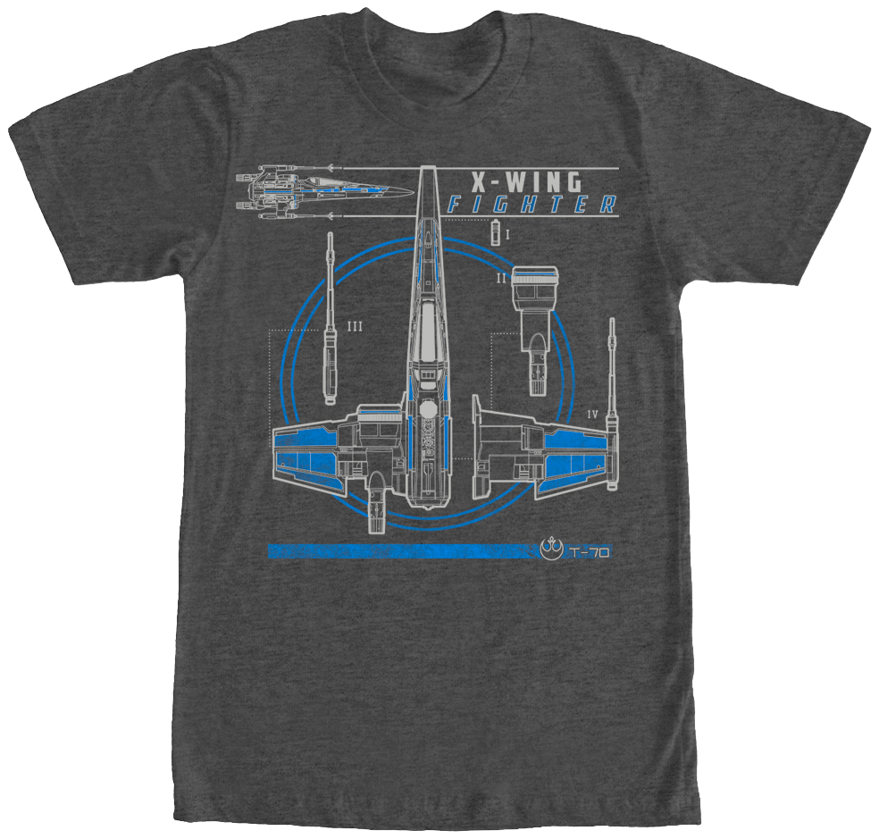 T-70 X-Wing Fighter Star Wars T-Shirt