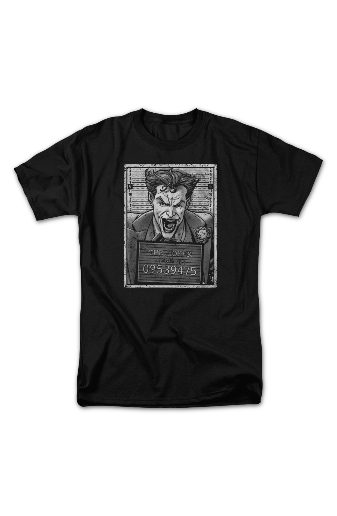 The Joker Black & White Mugshot DC Comics T-Shirt