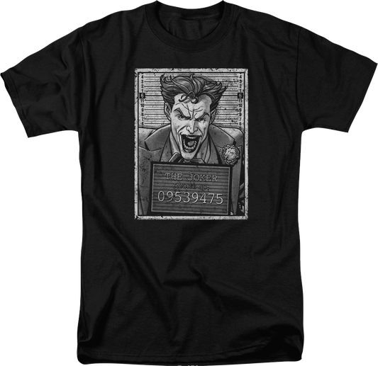 The Joker Black & White Mugshot DC Comics T-Shirt