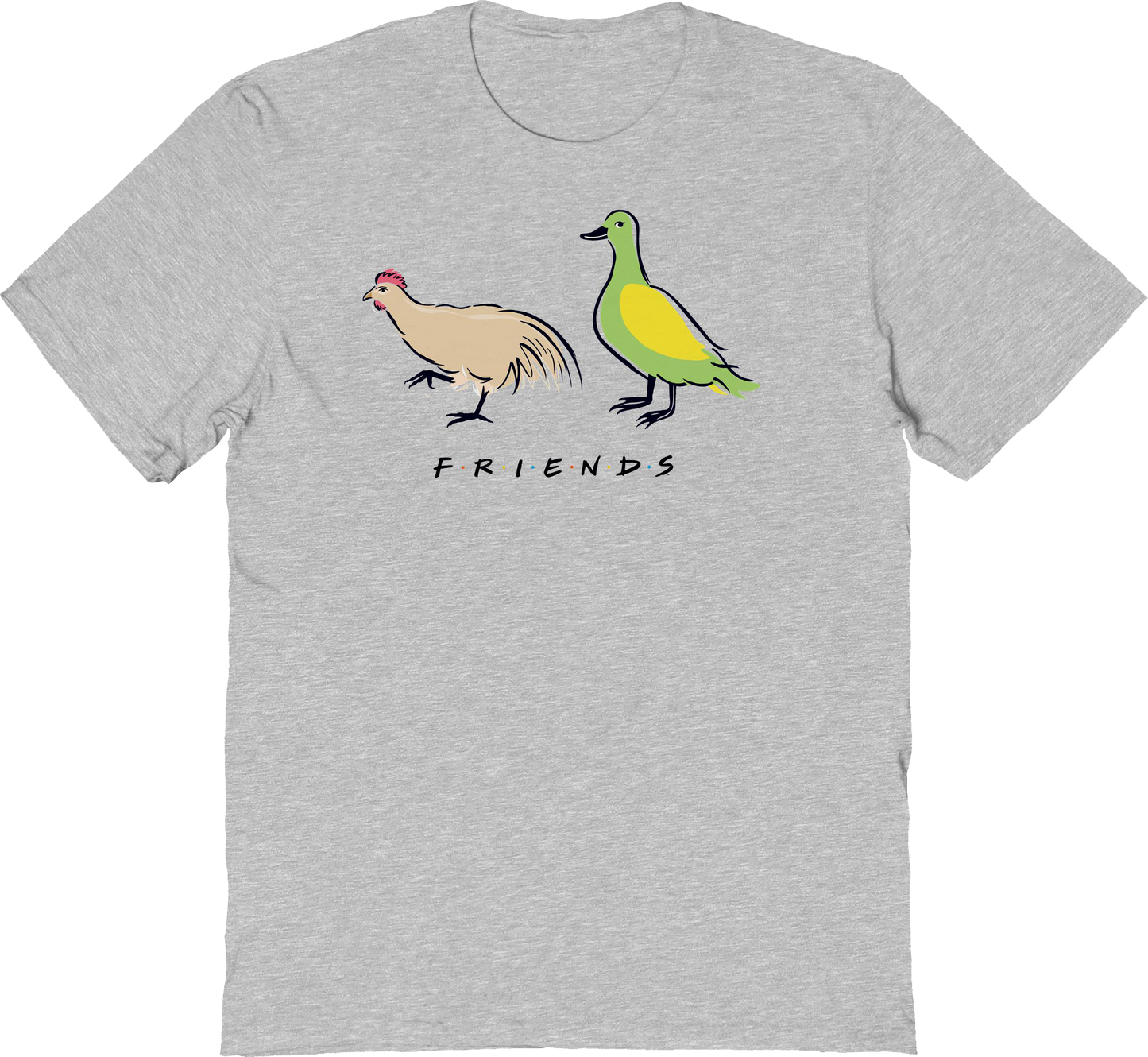 A Chicken And A Duck Friends T-Shirt