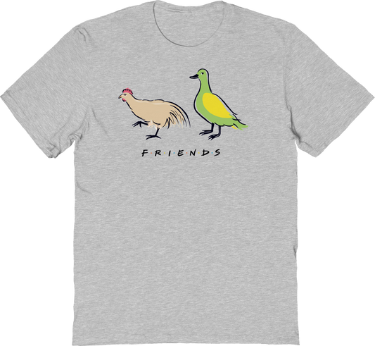 A Chicken And A Duck Friends T-Shirt