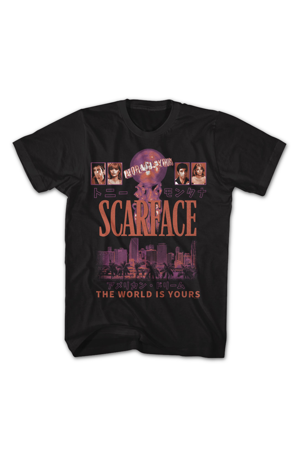 Tony Montana & Elvira Hancock The World Is Yours Scarface T-Shirt