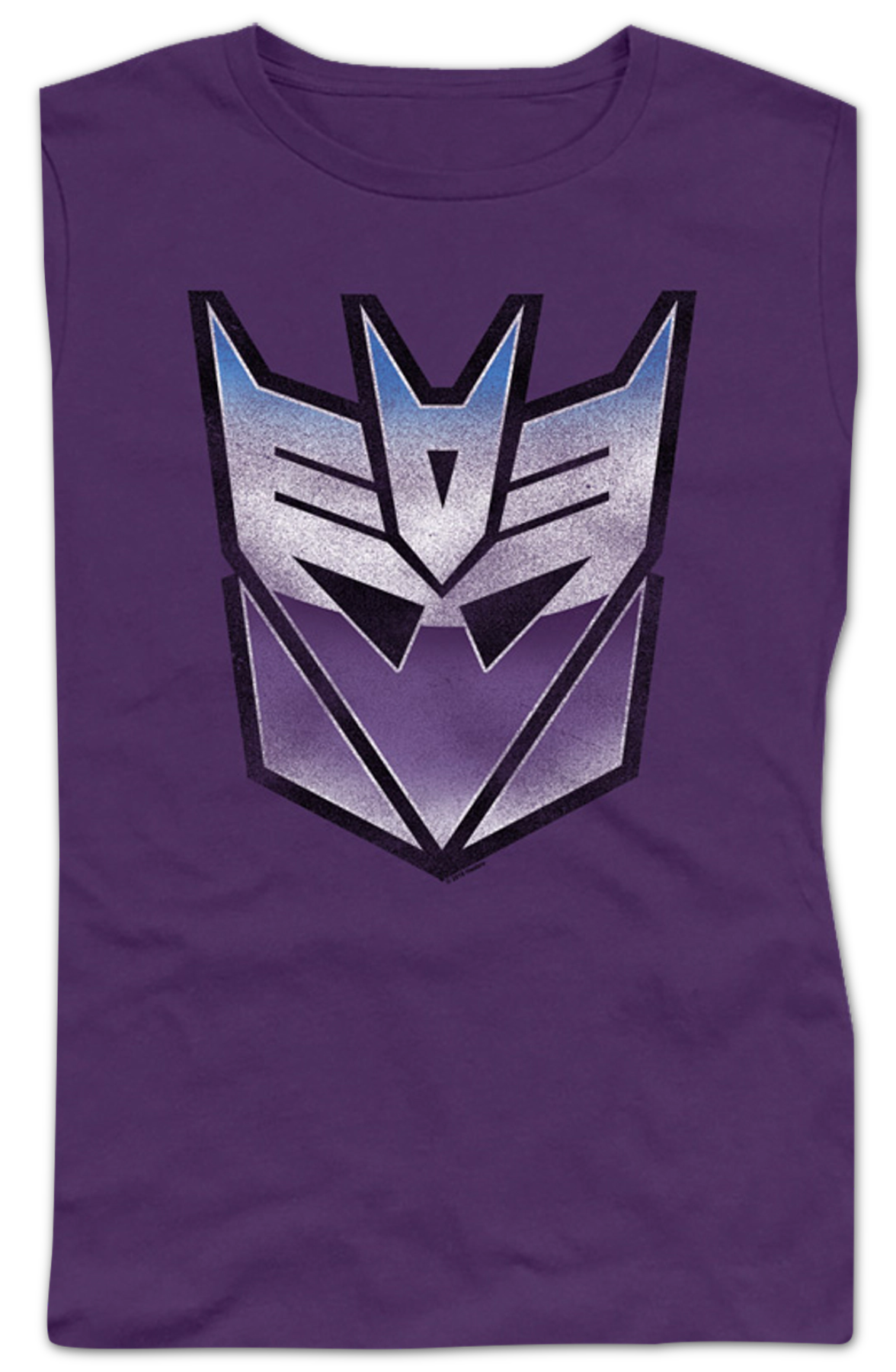 Ladies Vintage Purple Decepticons Logo Transformers Shirt