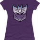 Ladies Vintage Purple Decepticons Logo Transformers Shirt