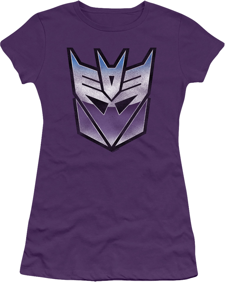 Ladies Vintage Purple Decepticons Logo Transformers Shirt