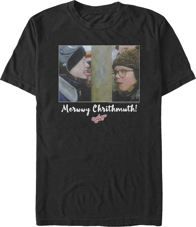 Triple Dog Dare Merwwy Chrithmuth Christmas Story T-Shirt