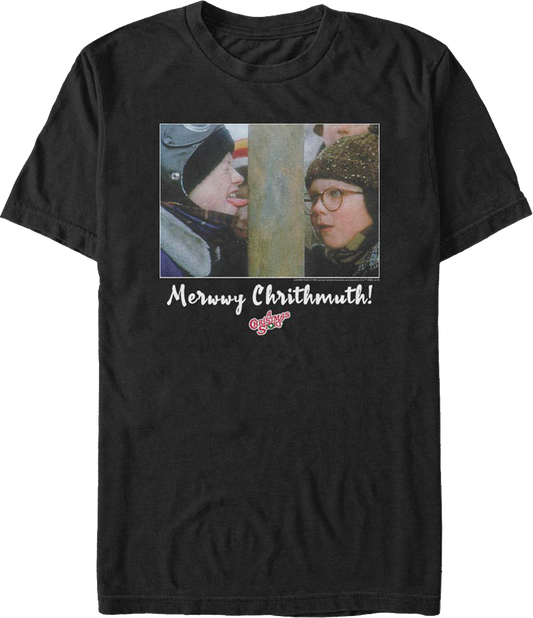 Triple Dog Dare Merwwy Chrithmuth Christmas Story T-Shirt