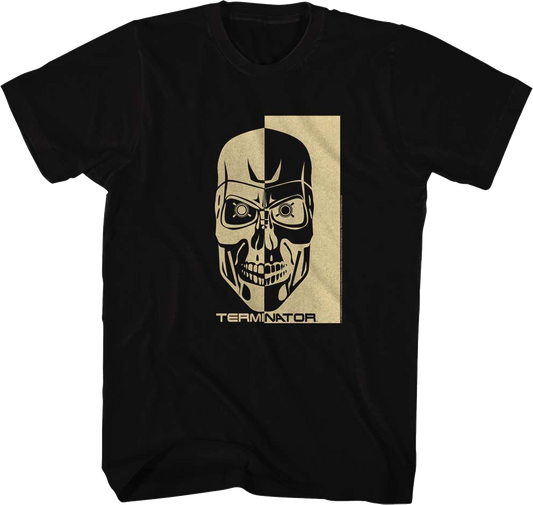 Two-Toned Endoskeleton Skull Terminator T-Shirt