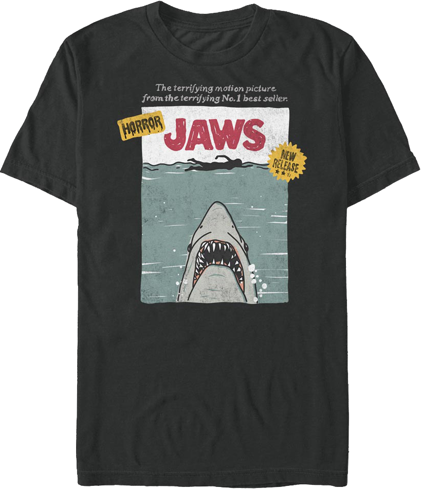 VHS Cover Artwork Jaws T-Shirt