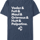 Villain Names Star Wars T-Shirt