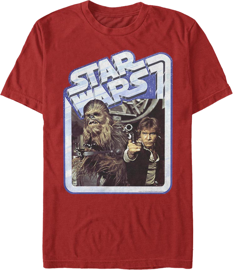 Vintage Chewbacca and Han Solo Star Wars T-Shirt