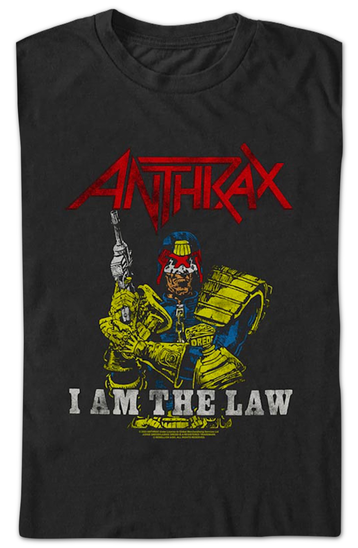 Vintage Judge Dredd I Am The Law Anthrax T-Shirt