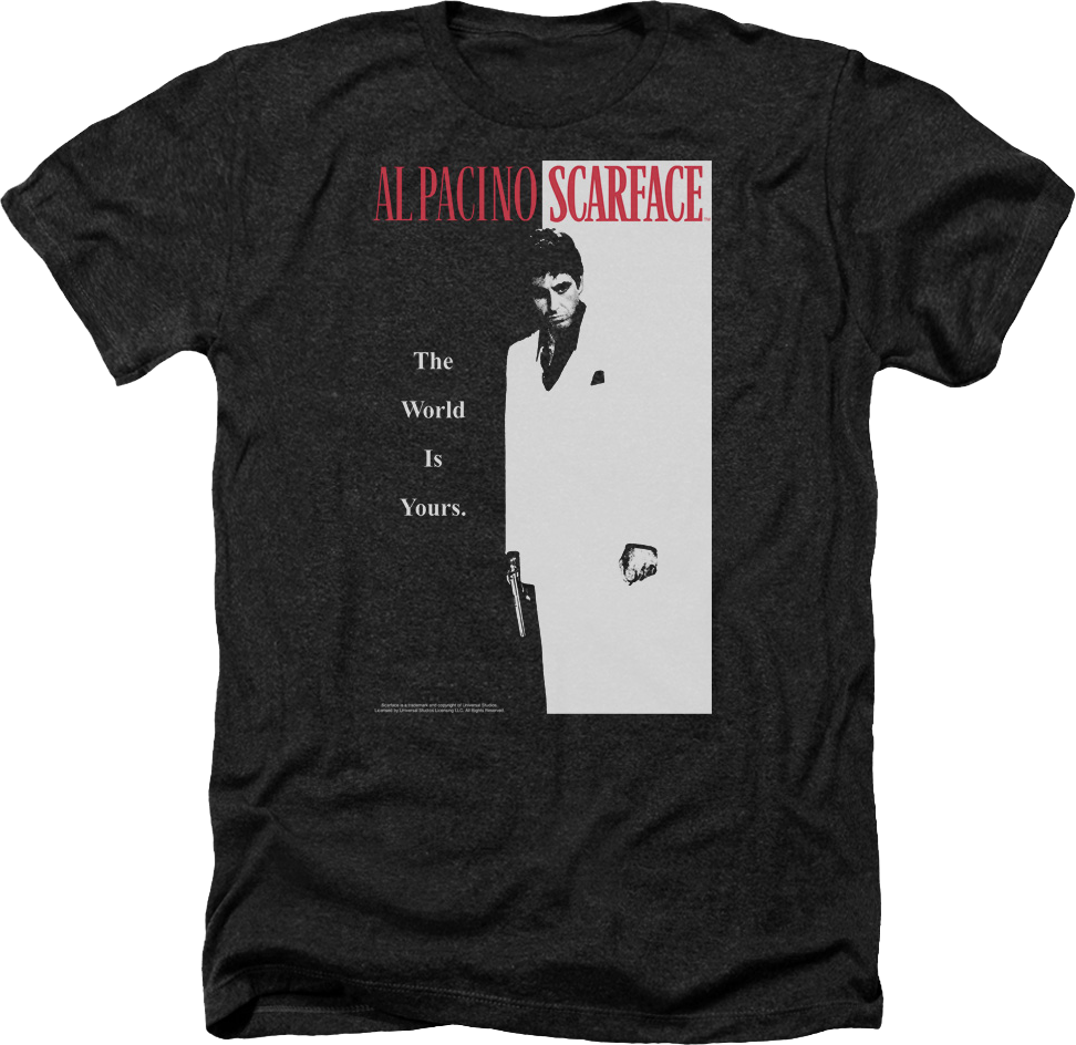 Vintage The World Is Yours Poster Scarface T-Shirt