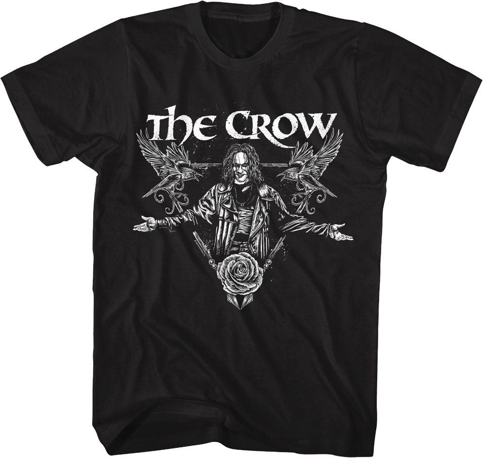 Vintage Rose Triangle The Crow T-Shirt