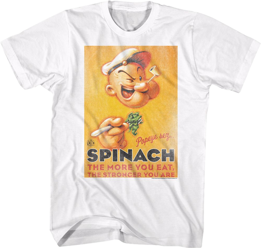 Vintage Spinach Poster Popeye T-Shirt