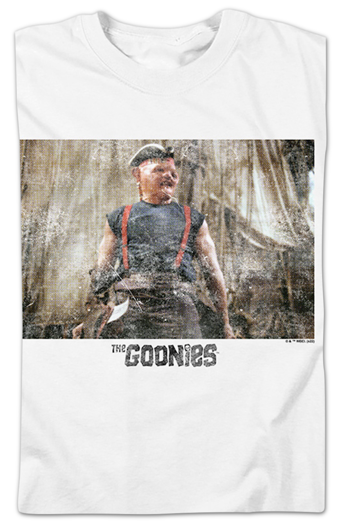 Vintage White Pirate Sloth Goonies T-Shirt