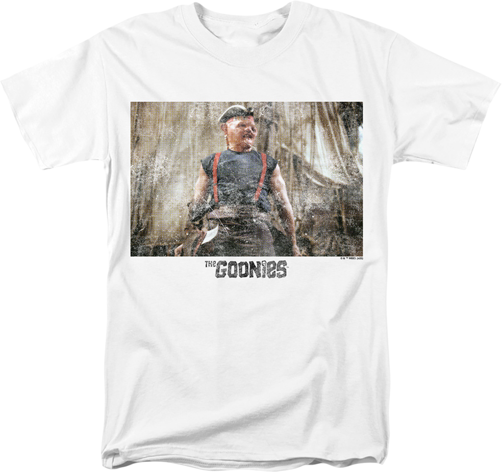 Vintage White Pirate Sloth Goonies T-Shirt