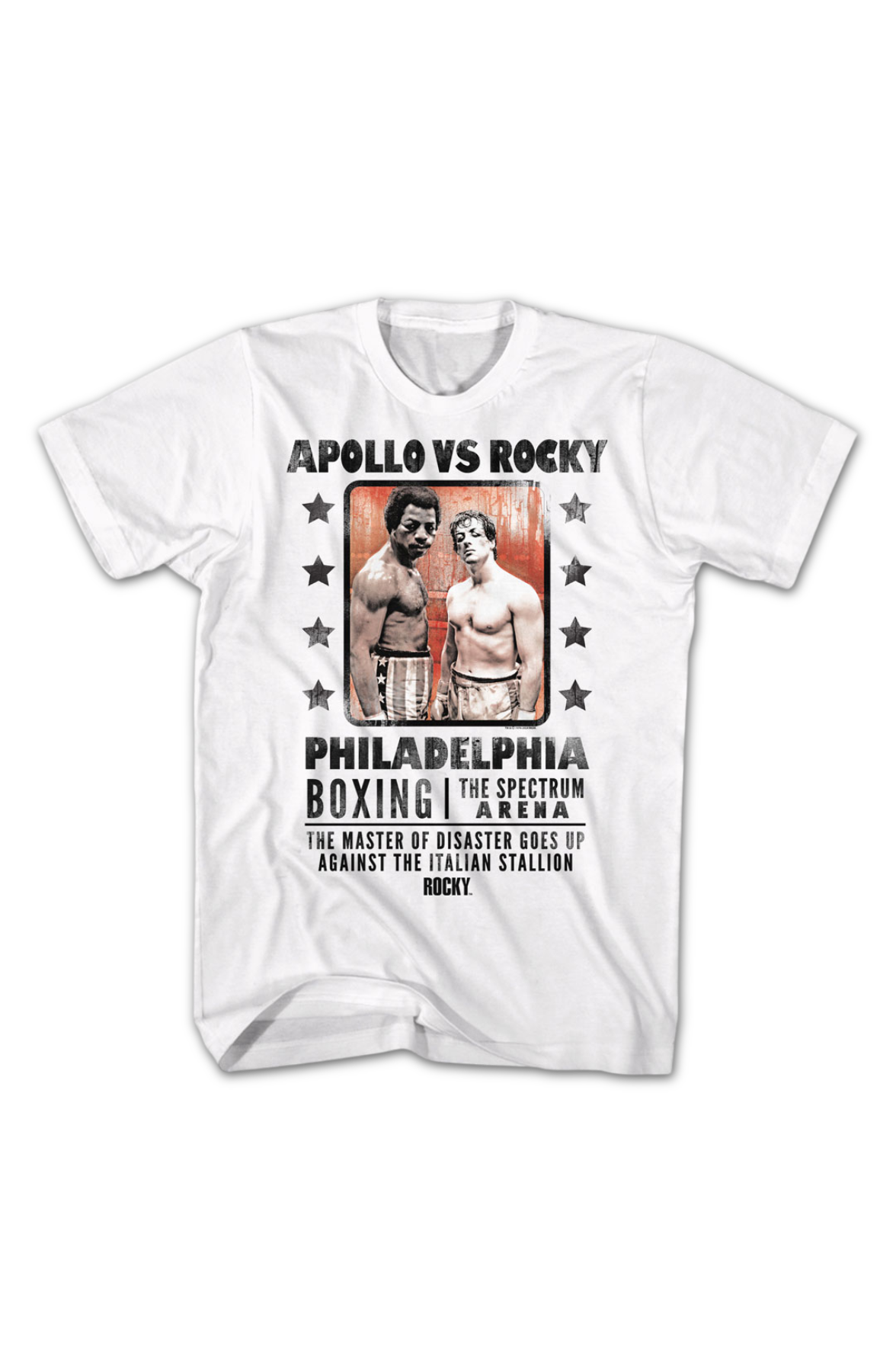 White Boxing Poster Apollo vs Rocky T-Shirt