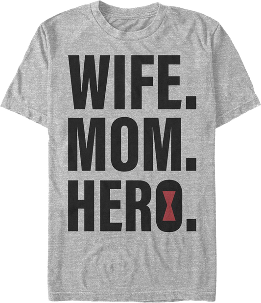 Wife Mom Hero Black Widow Marvel Comics T-Shirt