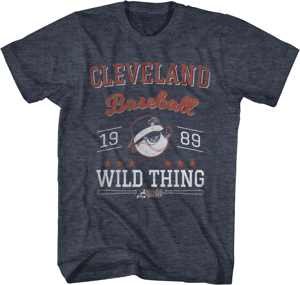 Wild Thing Cleveland Baseball 1989 Major League T-Shirt