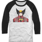 Wolverine Snikt Marvel Comics Raglan Baseball Shirt