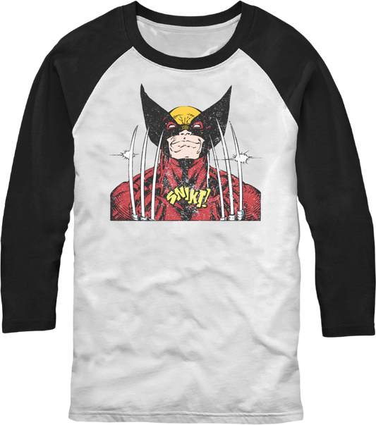 Wolverine Snikt Marvel Comics Raglan Baseball Shirt