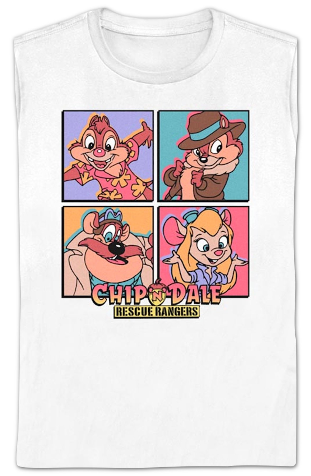 Womens Character Squares Chip 'n Dale Rescue Rangers Shirt