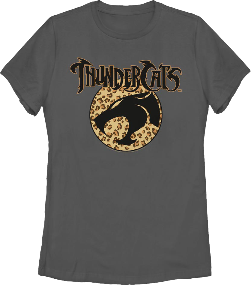 Womens Cheetah Print Logo ThunderCats Shirt