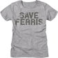 Womens Distressed Save Ferris Bueller Shirt