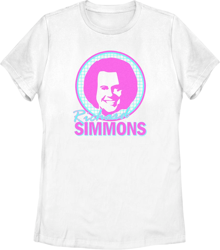 Womens Face Logo Richard Simmons Shirt
