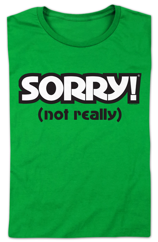 Womens Green Sorry Shirt