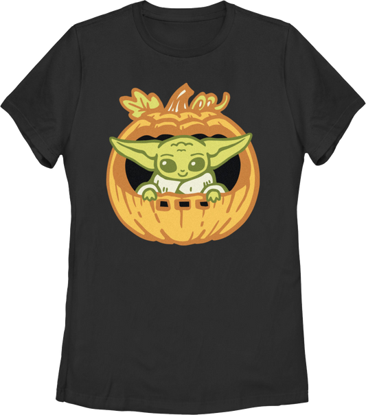 Womens Grogu Pumpkin Mandalorian Star Wars Shirt