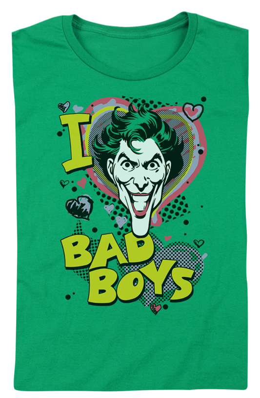 Womens I Love Bad Boys Joker Shirt