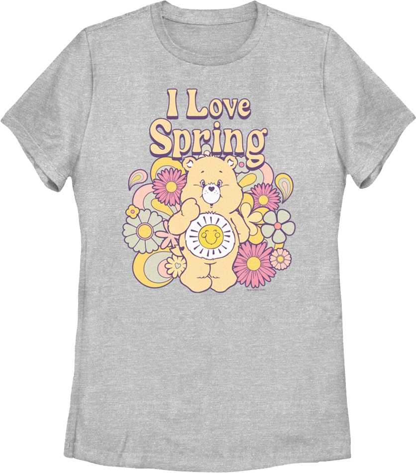 Womens I Love Spring Care Bears Shirt