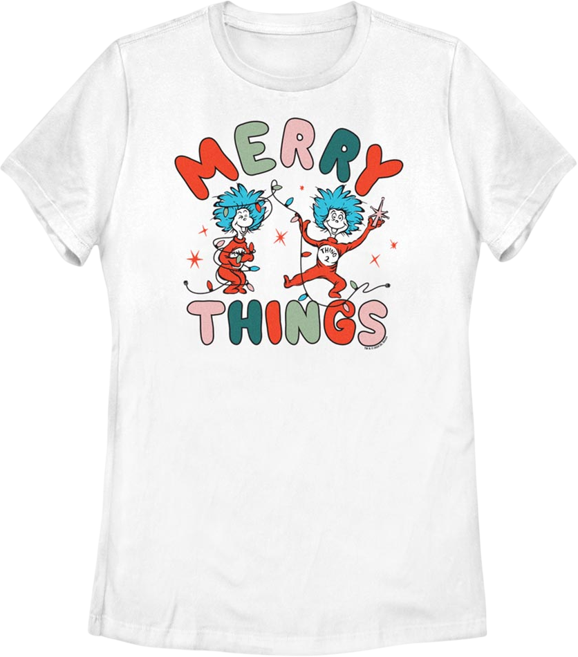 Womens Merry Things Dr. Seuss Shirt