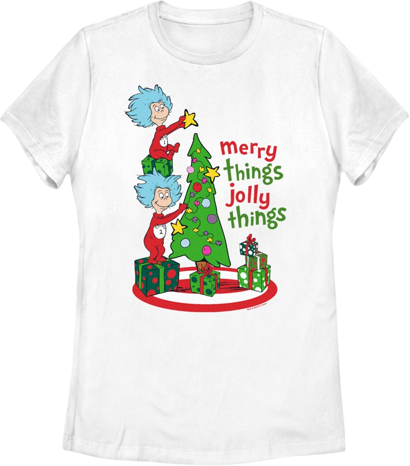 Womens Merry Things Jolly Things Dr. Seuss Shirt